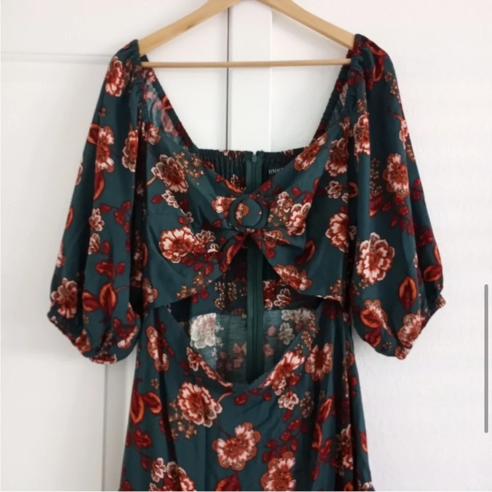 MINK PINK Olivia Midi Dress in Green. - Picture 6 of 13